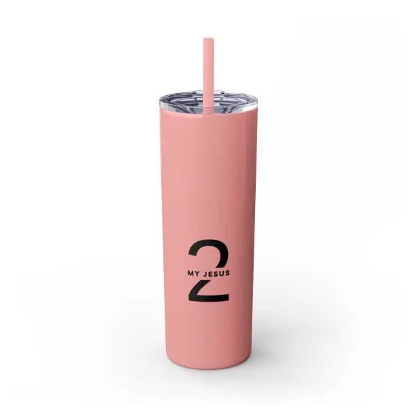 Cup Skinny Tumbler with Straw, 20oz My Jesus 2 TM - Image 10