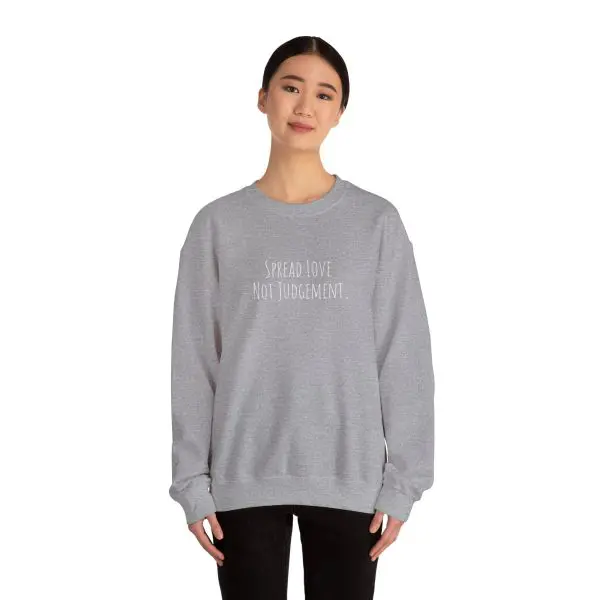 Unisex Heavy Blend Crewneck Sweatshirt Spread Love Not Judgement TM - Image 5