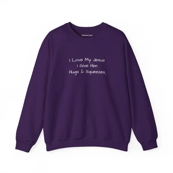 Unisex Heavy Blend Crewneck Sweatshirt I Love My Jesus I Give Him Hugs & Squeezes TM - Image 16