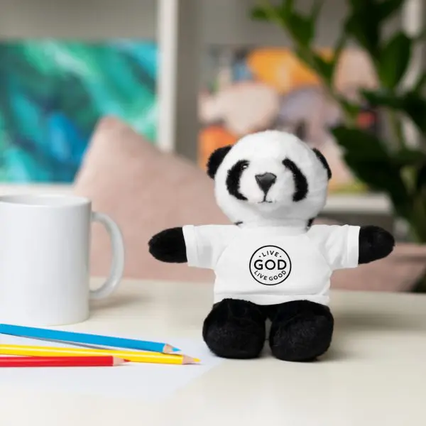 A Stuffed Animal with Tee LIVE GOD LIVE GOOD TM - Image 94