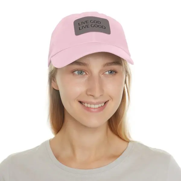 A Hat with Leather Patch (Rectangle) LIVE GOD LIVE GOOD TM - Image 36