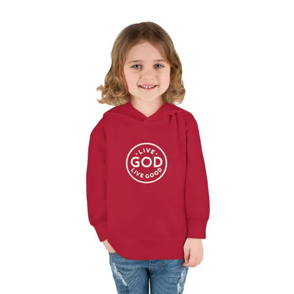 Toddler Pullover Fleece Hoodie LIVE GOD LIVE GOOD TM - Image 33