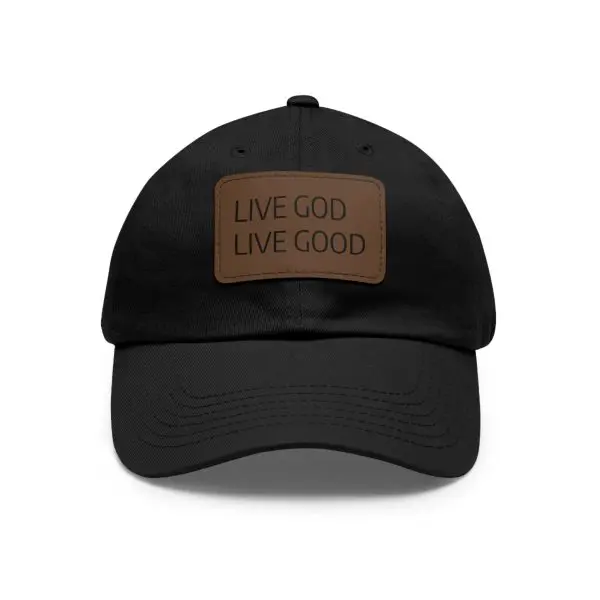 A Hat with Leather Patch (Rectangle) LIVE GOD LIVE GOOD TM - Image 9