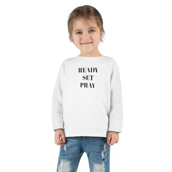 READY SET PRAY Toddler Long Sleeve Tee TM - Image 6