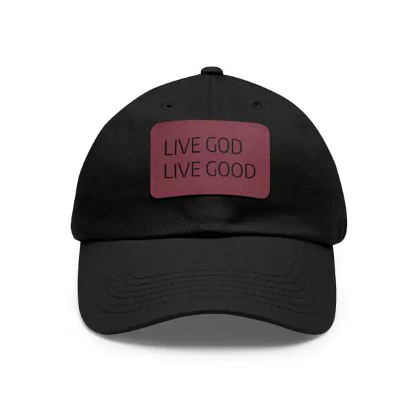 A Hat with Leather Patch (Rectangle) LIVE GOD LIVE GOOD TM - Image 13