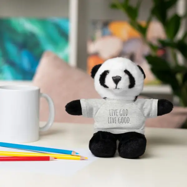 A Stuffed Animal with Tee LIVE GOD LIVE GOOD TM - Image 87