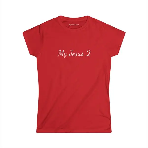 A Women's Softstyle Tee My Jesus 2 w/ White Letters TM - Image 31