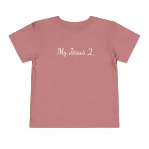 My Jesus 2 Toddler Short Sleeve Tee White Letters TM