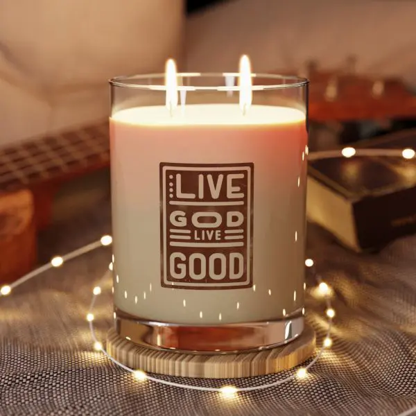 Scented Candle - Full Glass, 11oz LIVE GOD LIVE GOOD TM - Image 9