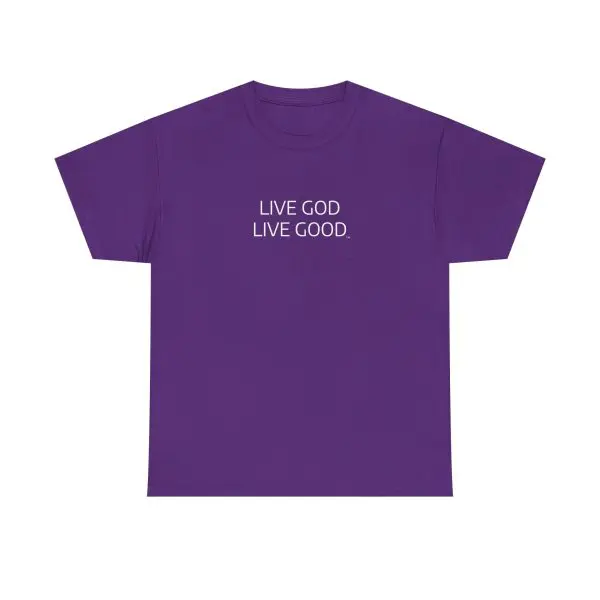LIVE GOD LIVE GOOD Unisex Heavy Cotton Tee TM - Image 9