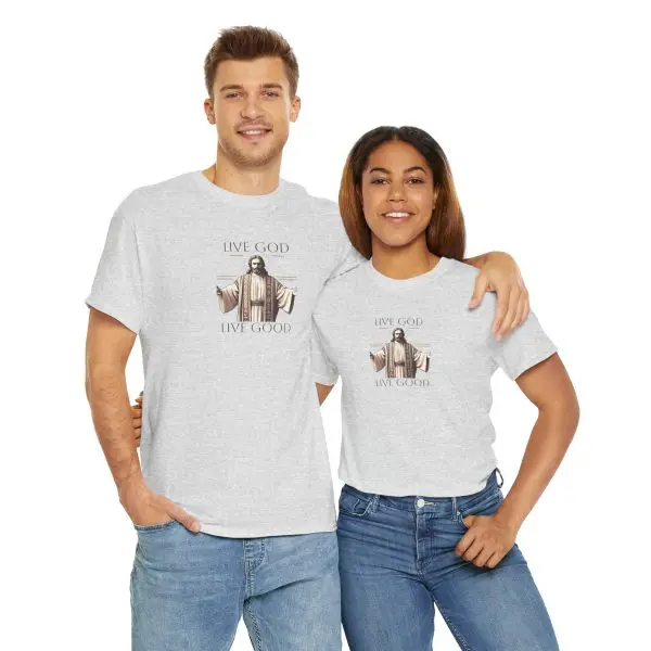 LIVE GOD LIVE GOOD Unisex Heavy Cotton Tee TM - Image 6