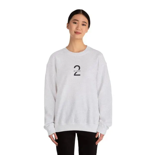 Unisex Heavy Blend Crewneck Sweatshirt My Jesus 2 Logo TM - Image 6