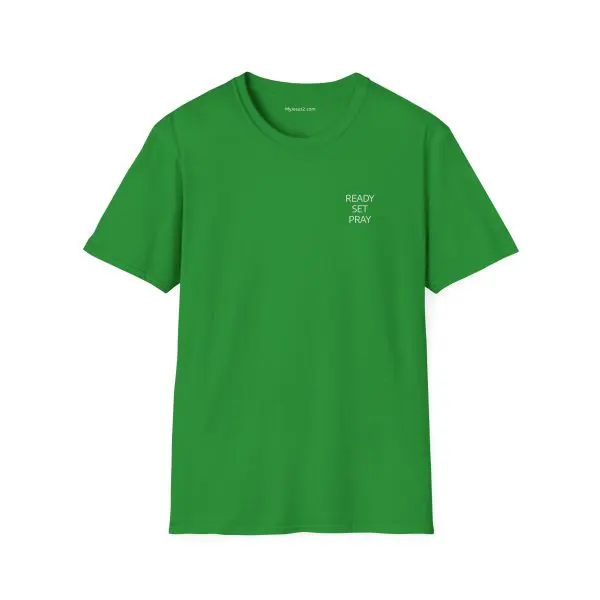 READY SET PRAY w/ Picture On Back Unisex Softstyle T-Shirt TM - Image 9