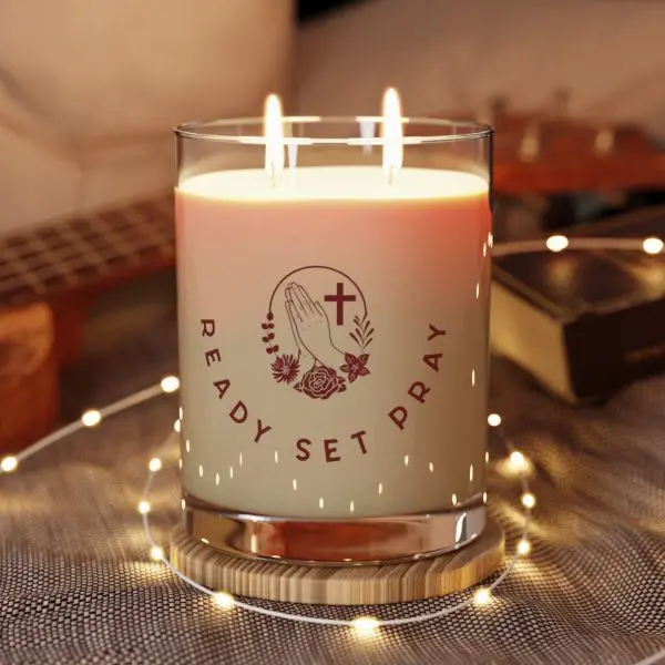 Scented Candle - Full Glass, 11oz READY SET PRAY TM - Image 6