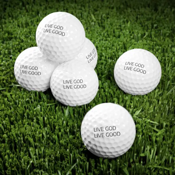 Golf Balls, 6pcs LIVE GOD LIVE GOOD TM - Image 2