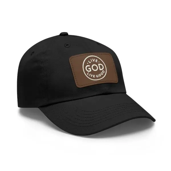 A Hat with Leather Patch (Rectangle) LIVE GOD LIVE GOOD TM - Image 14