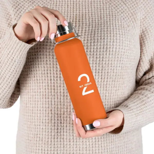 Copper Vacuum Insulated Bottle, 22oz My Jesus 2 Logo TM - Image 8