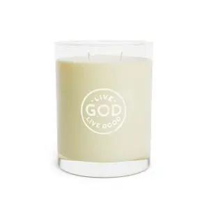 Scented Candle - Full Glass, 11oz LIVE GOD LIVE GOOD TM