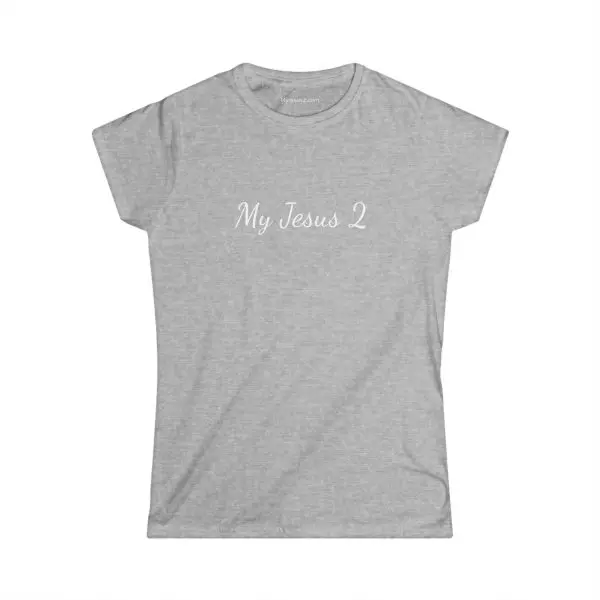 A Women's Softstyle Tee My Jesus 2 w/ White Letters TM - Image 4