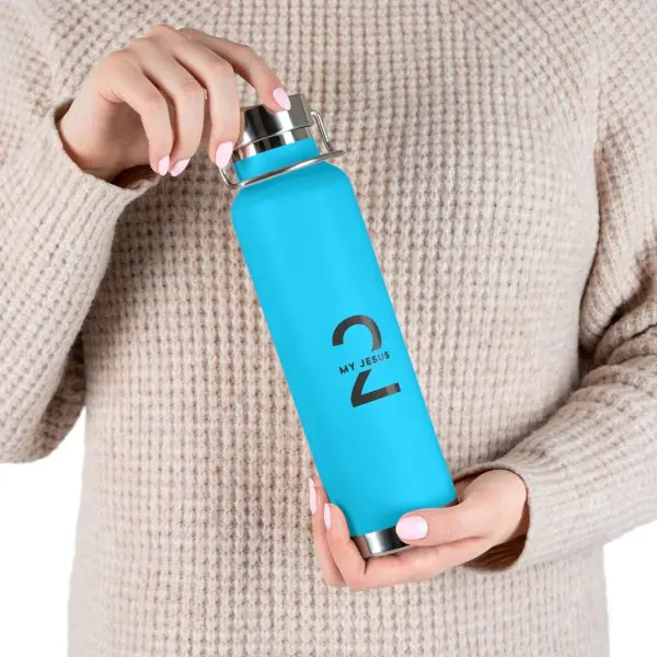 Copper Vacuum Insulated Bottle, 22oz My Jesus 2 Logo TM - Image 10