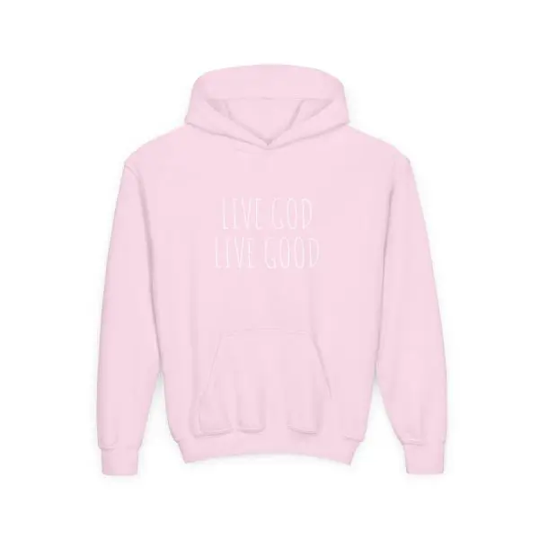 Heavy Blend Kids Hooded Sweatshirt LIVE GOD LIVE GOOD TM - Image 8