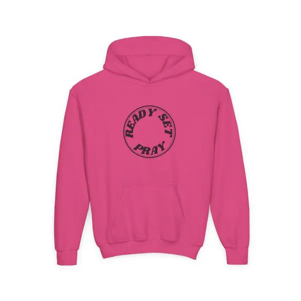 Heavy Blend Kids Hooded Sweatshirt READY SET PRAY TM - Image 17