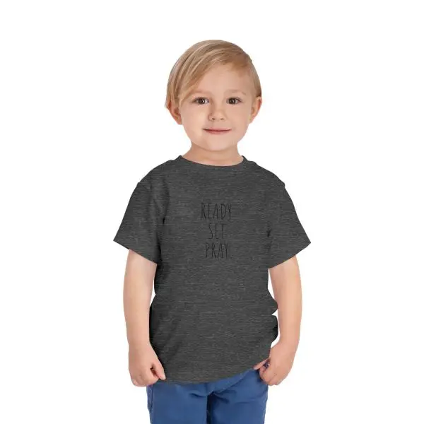 READY SET PRAY Toddler Short Sleeve Tee Black Letters TM - Image 11