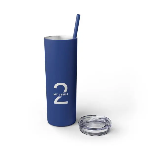 Cup Skinny Tumbler with Straw, 20oz My Jesus 2 TM - Image 29