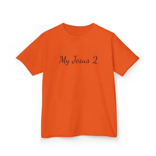 My Jesus 2 Kids Heavy Cotton Tee Black Letters TM - Image 5
