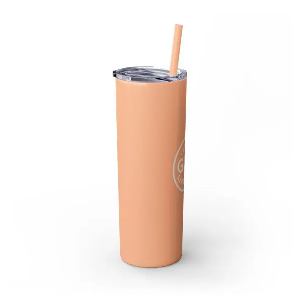 Cup Skinny Tumbler with Straw, 20oz LIVE GOD LIVE GOOD TM - Image 22