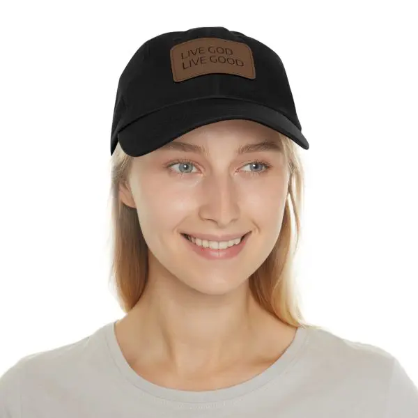 A Hat with Leather Patch (Rectangle) LIVE GOD LIVE GOOD TM - Image 12