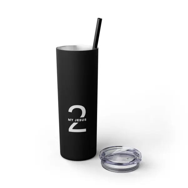 Cup Skinny Tumbler with Straw, 20oz My Jesus 2 TM - Image 11