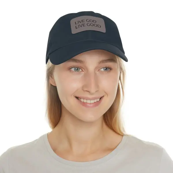 A Hat with Leather Patch (Rectangle) LIVE GOD LIVE GOOD TM - Image 48