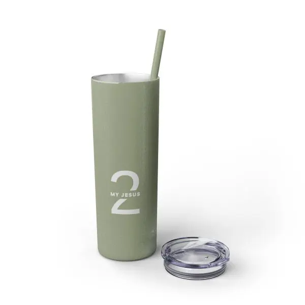Cup Skinny Tumbler with Straw, 20oz My Jesus 2 TM - Image 20