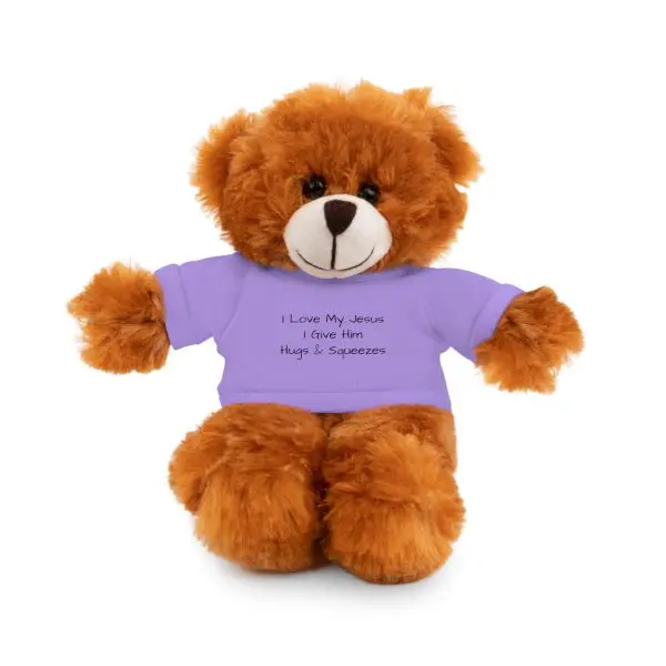 A Stuffed Animal with Tee I Love My Jesus I Give Him Hugs & Squeezes TM - Image 4