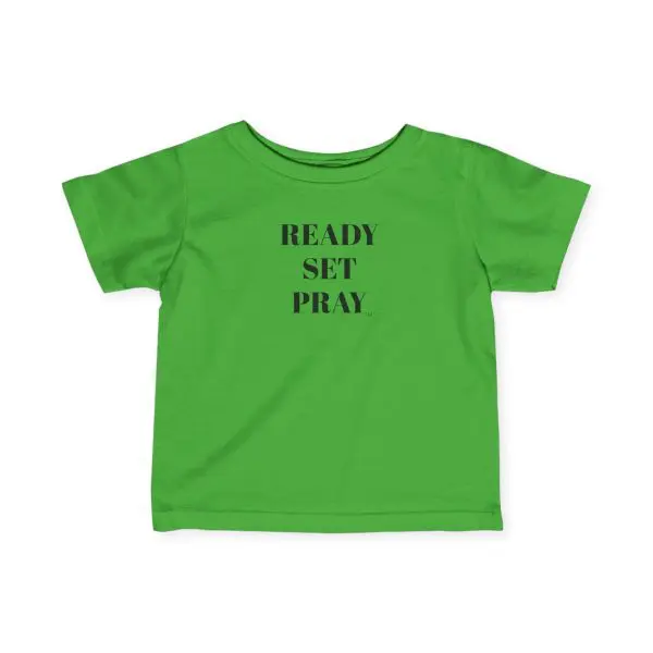 Infant Fine Jersey Tee READY SET PRAY  Black Letters TM - Image 9