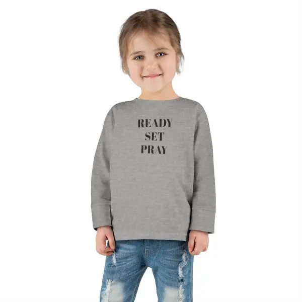 READY SET PRAY Toddler Long Sleeve Tee TM - Image 3