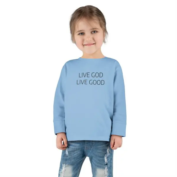 LIVE GOD LIVE GOOD Toddler Long Sleeve Tee TM - Image 3