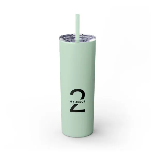 Cup Skinny Tumbler with Straw, 20oz My Jesus 2 TM - Image 22