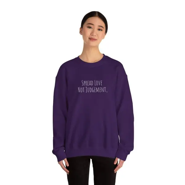 Unisex Heavy Blend Crewneck Sweatshirt Spread Love Not Judgement TM - Image 17