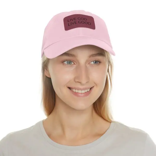A Hat with Leather Patch (Rectangle) LIVE GOD LIVE GOOD TM - Image 44