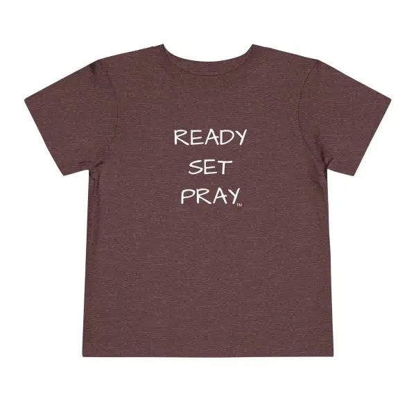 READY SET PRAY Toddler Short Sleeve Tee White Letters TM - Image 33