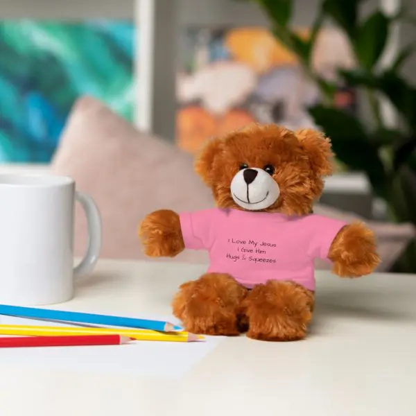 A Stuffed Animal with Tee I Love My Jesus I Give Him Hugs & Squeezes TM - Image 60