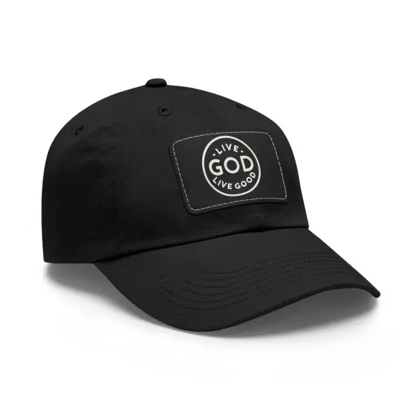 A Hat with Leather Patch (Rectangle) LIVE GOD LIVE GOOD TM - Image 6
