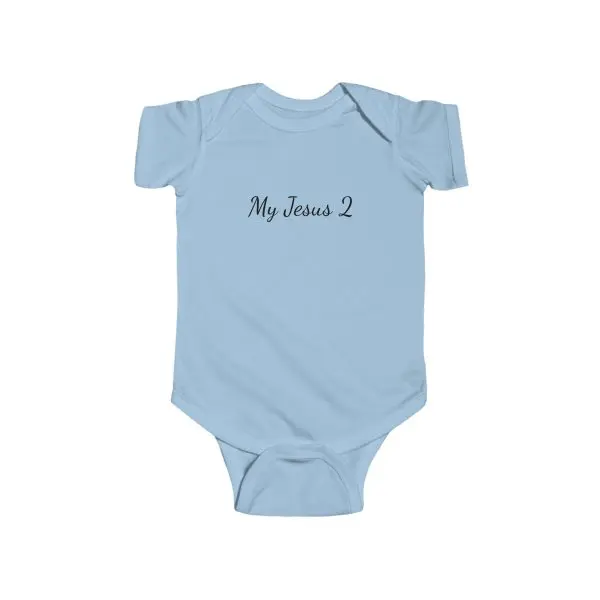 Infant Fine Jersey Bodysuit My Jesus 2 Black Letters TM - Image 7