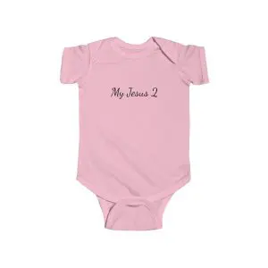 Infant Fine Jersey Bodysuit My Jesus 2 Black Letters TM