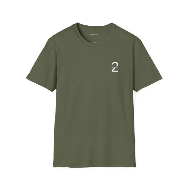 My Jesus 2 Logo Unisex Softstyle T-Shirt White Letters TM - Image 5