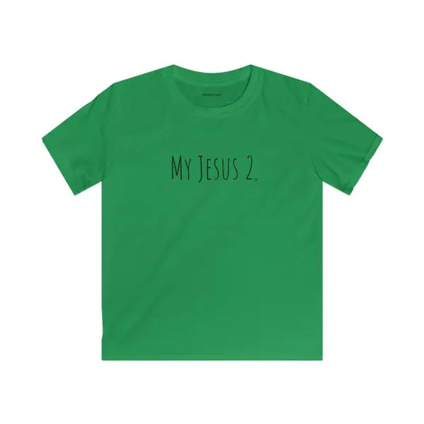 My Jesus 2 Kids Softstyle Tee Black Letters TM - Image 3