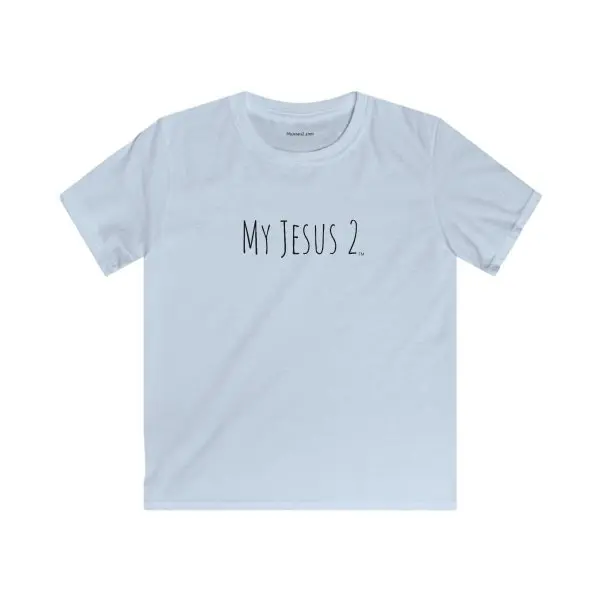 My Jesus 2 Kids Softstyle Tee Black Letters TM - Image 4