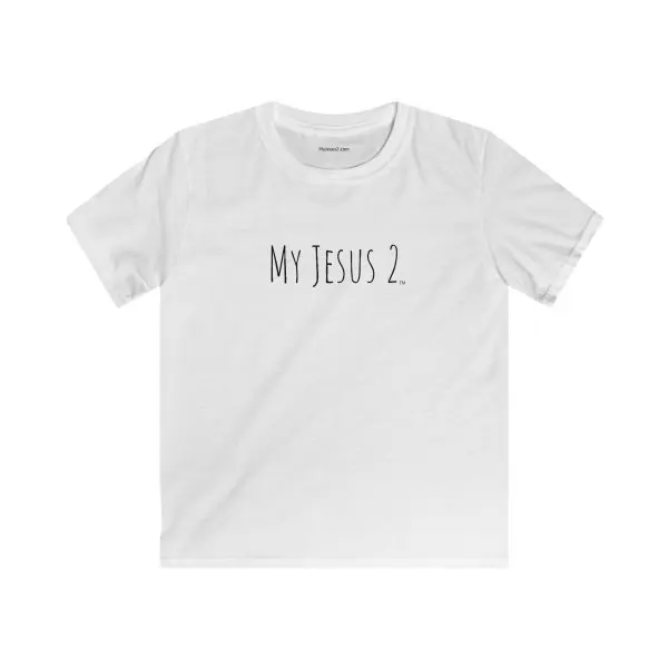 My Jesus 2 Kids Softstyle Tee Black Letters TM - Image 7